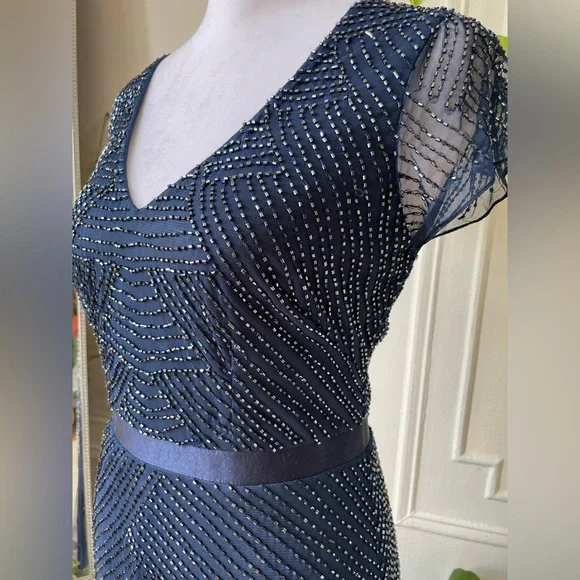 ANTHROPOLOGIE | ADRIANNA PAPPEL BEADED SEQUIN GOWN 💎 - Picture 6 of 11